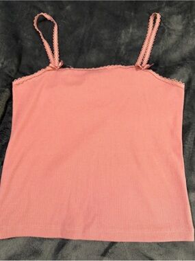 Set of AE Lace-Trim Ribbed Tanks